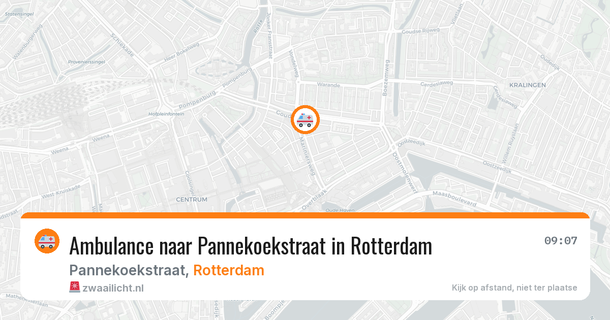 Ambulance naar Pannekoekstraat in Rotterdam — 13 jul 2026