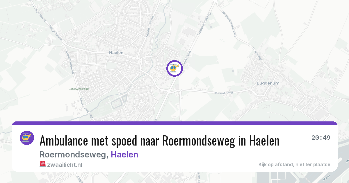 Ambulance met spoed naar Roermondseweg in Haelen — 18 jun 2026