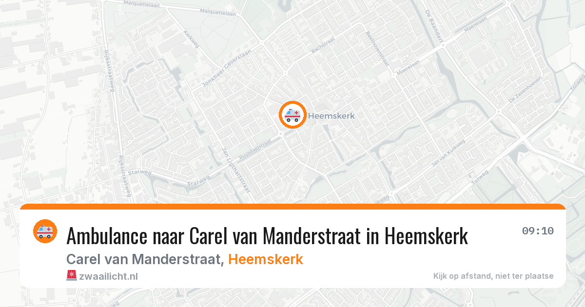 Ambulance naar Carel van Manderstraat in Heemskerk — 25 mrt 2026