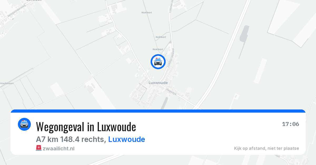Wegongeval in Luxwoude — 28 mei 2026