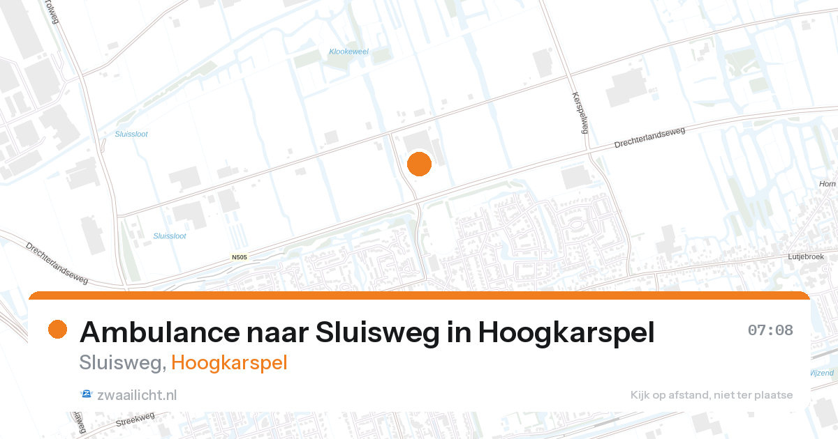 Ambulance naar Sluisweg in Hoogkarspel — 28 aug 2026