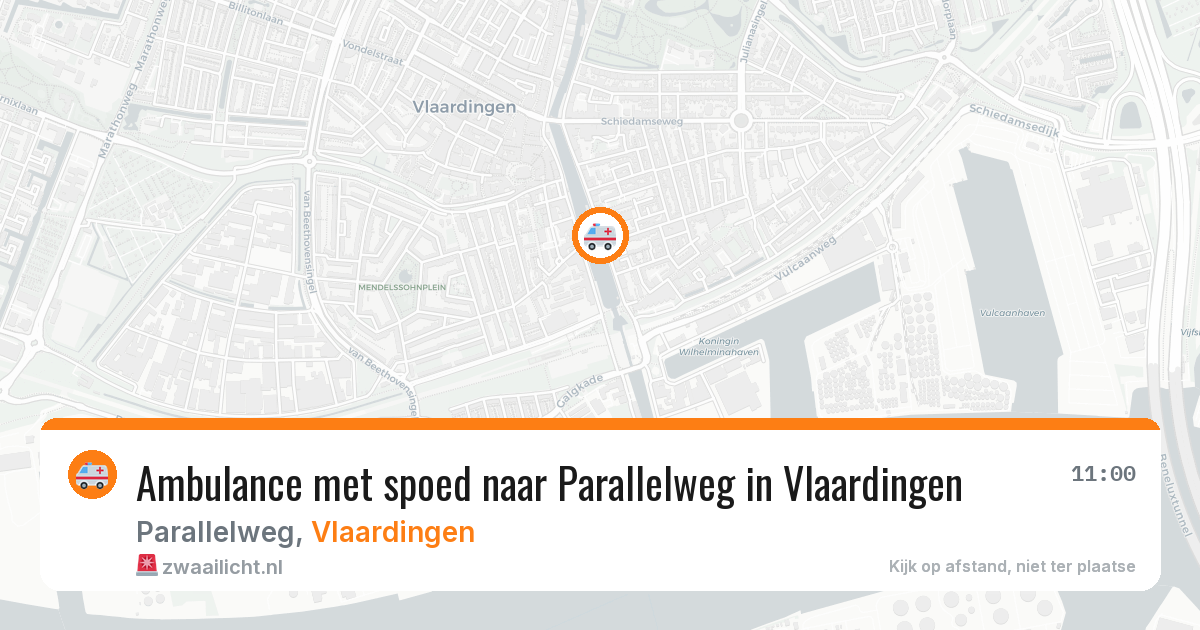 Ambulance met spoed naar Parallelweg in Vlaardingen — 23 mei 2026