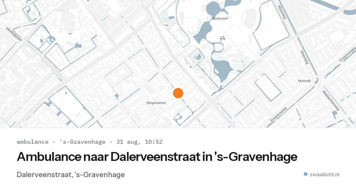 Ambulance naar Dalerveenstraat in 's-Gravenhage — 31 aug 2026