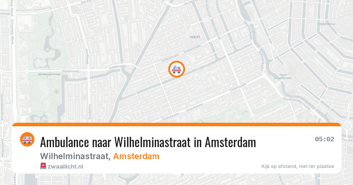 Ambulance naar Wilhelminastraat in Amsterdam — 1 apr 2026