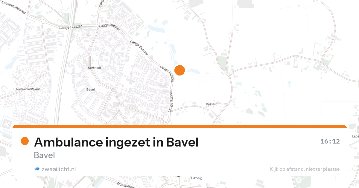 Ambulance ingezet in Bavel — 26 aug 2026
