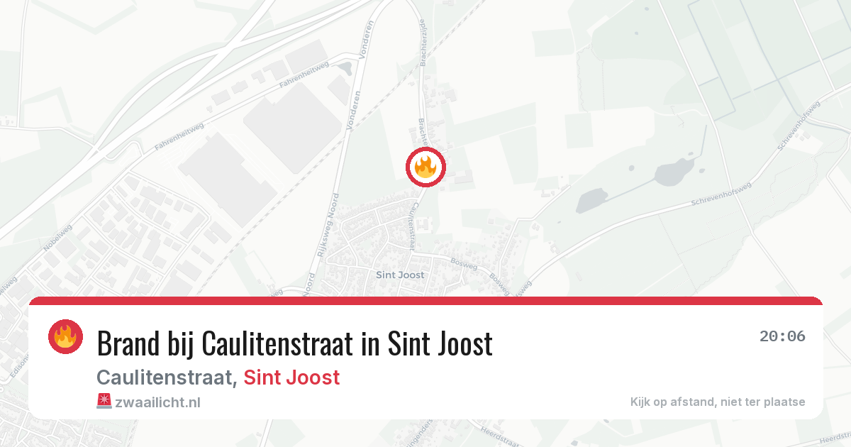 Brand bij Caulitenstraat in Sint Joost — 14 apr 2026