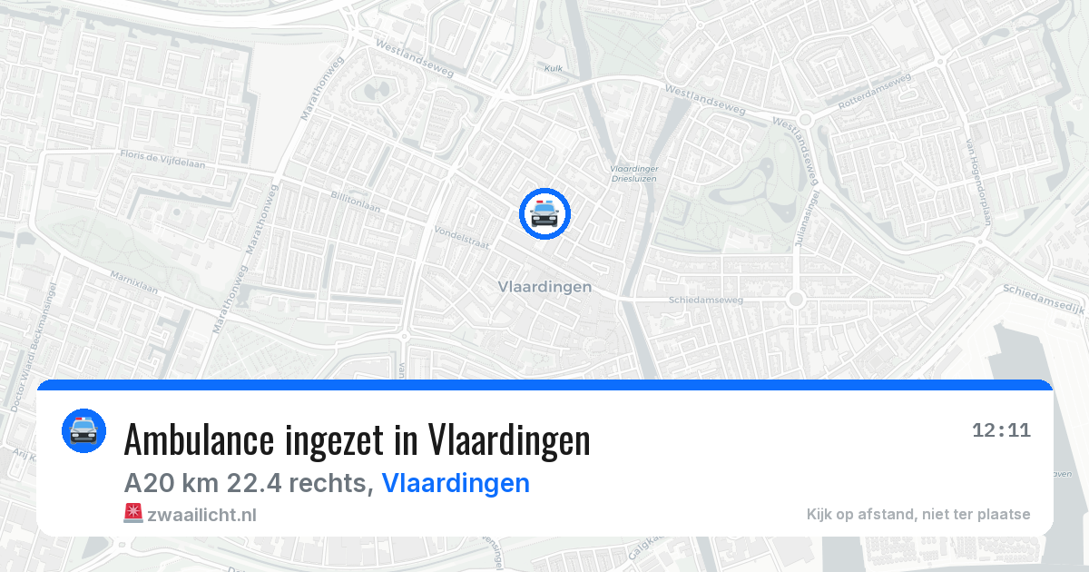 Ambulance ingezet in Vlaardingen — 18 jun 2026