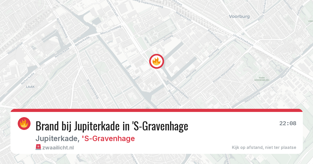 Brand bij Jupiterkade in 'S-Gravenhage — 26 jun 2026