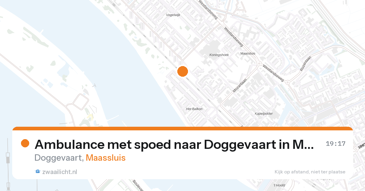 Ambulance met spoed naar Doggevaart in Maassluis — 27 aug 2026