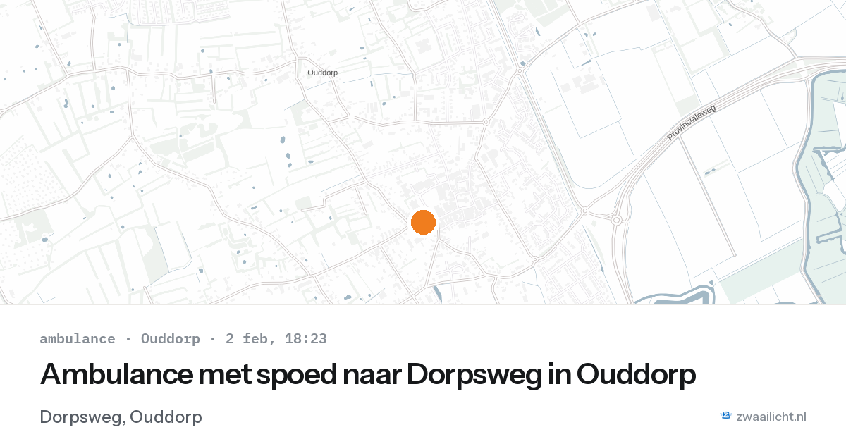 Ambulance met spoed naar Dorpsweg in Ouddorp — 2 feb 2026