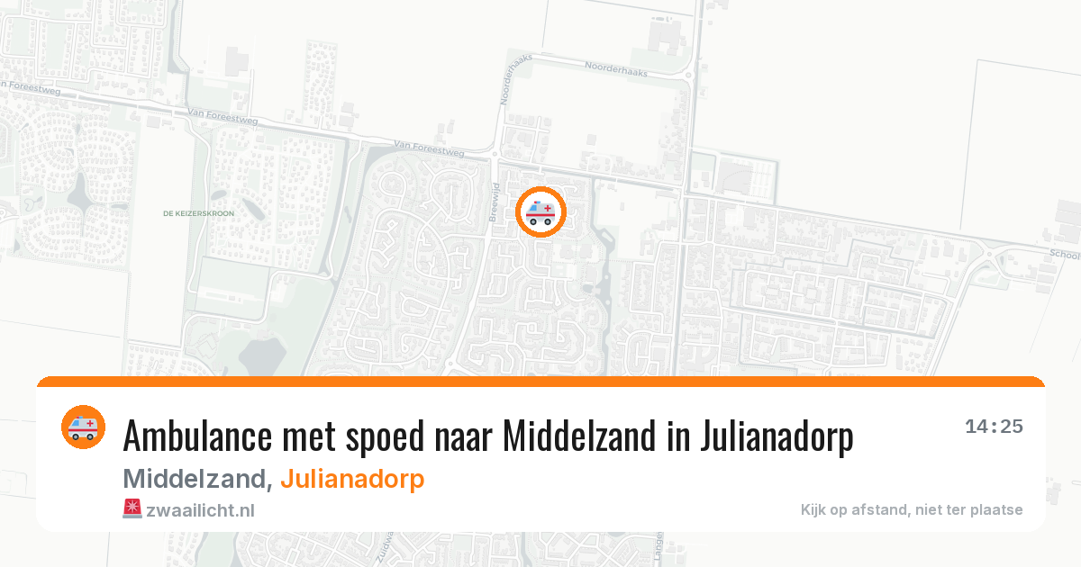 Ambulance met spoed naar Middelzand in Julianadorp — 22 mrt 2026