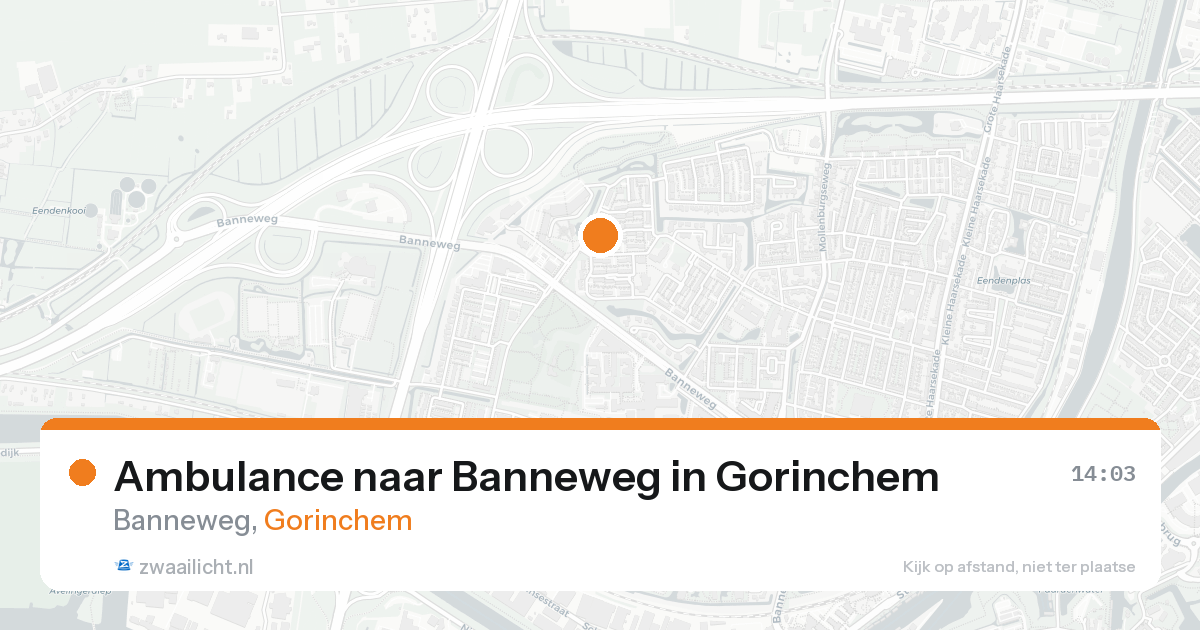 Ambulance naar Banneweg in Gorinchem — 20 mrt 2026