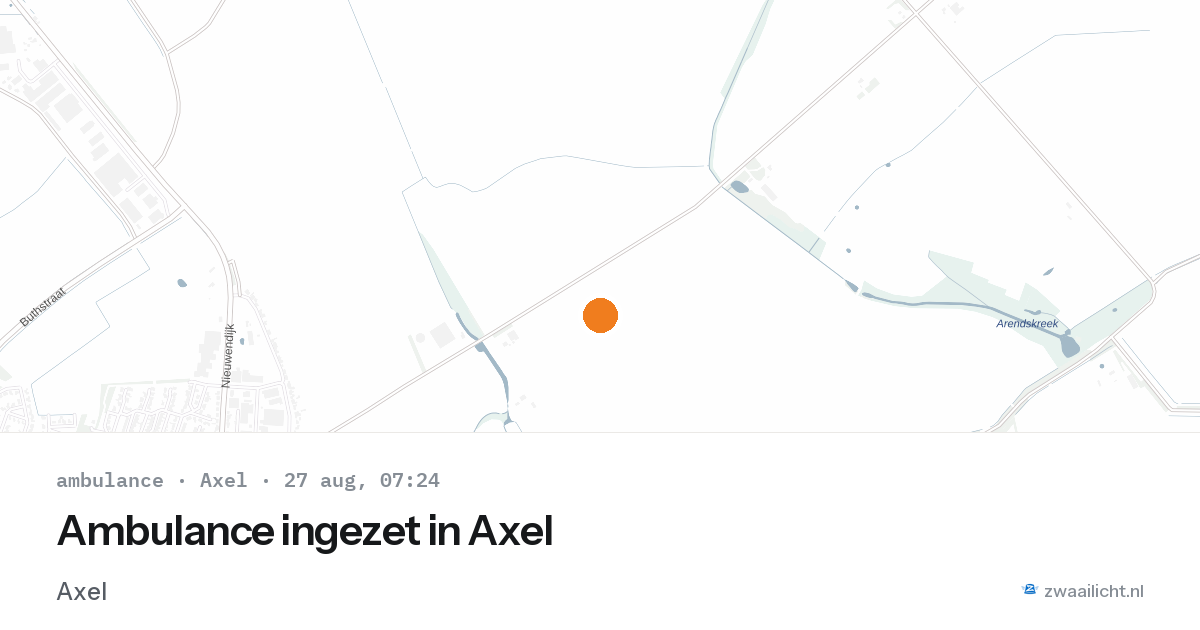 Ambulance ingezet in Axel — 27 aug 2026