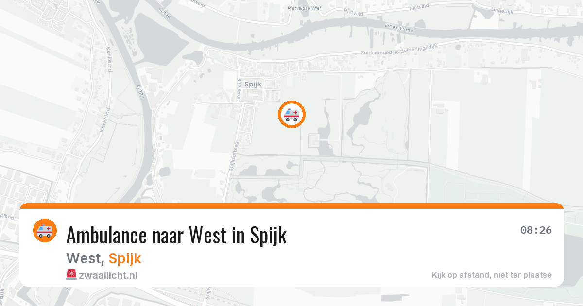 Ambulance naar West in Spijk — 14 jun 2026