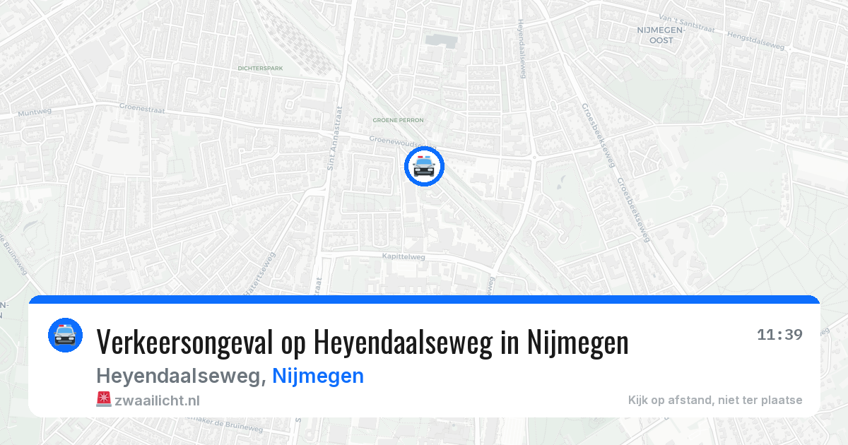 Verkeersongeval op Heyendaalseweg in Nijmegen — 13 mei 2026
