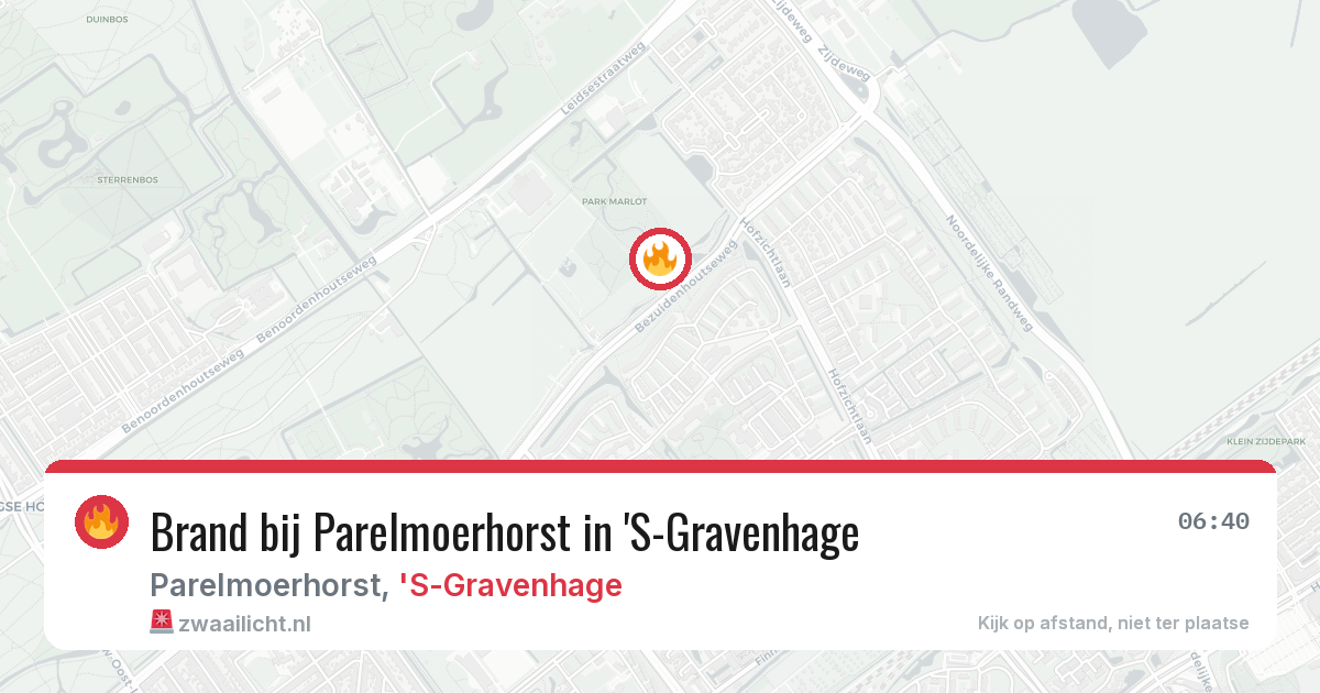 Brand bij Parelmoerhorst in 'S-Gravenhage — 14 feb 2026