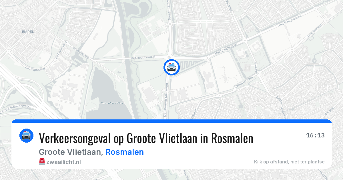 Verkeersongeval op Groote Vlietlaan in Rosmalen — 1 jul 2026