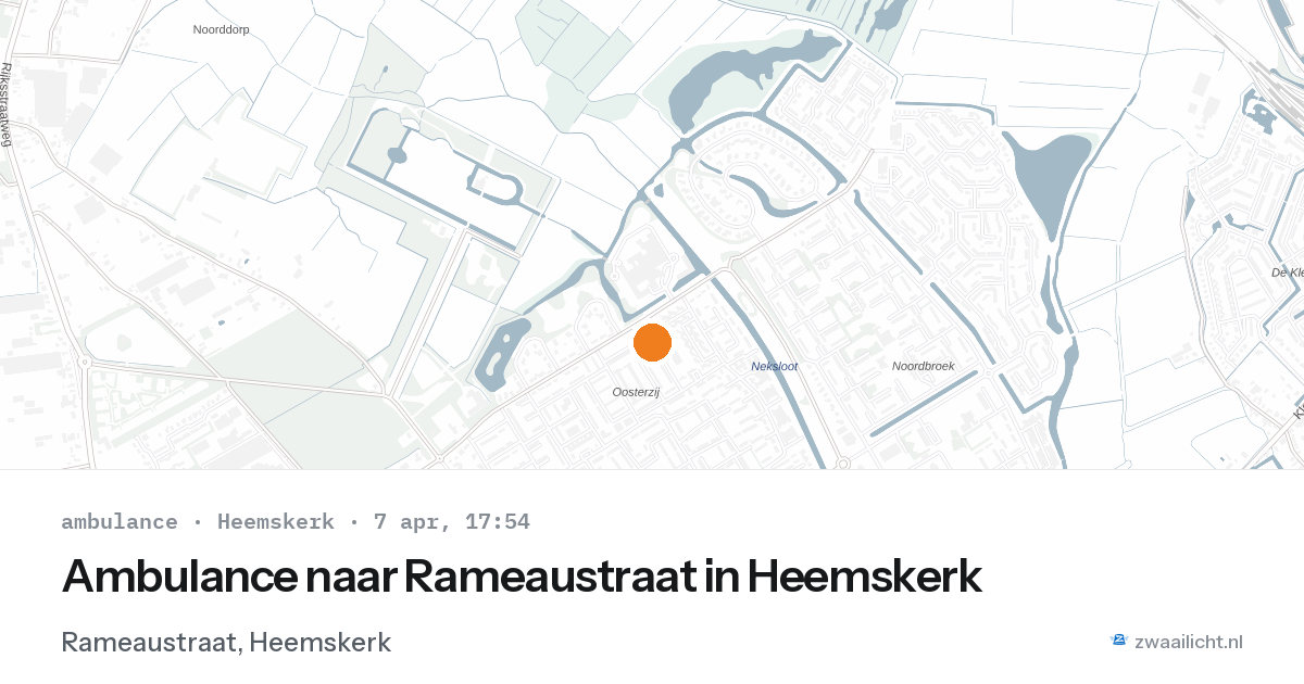 Ambulance naar Rameaustraat in Heemskerk — 7 apr 2026