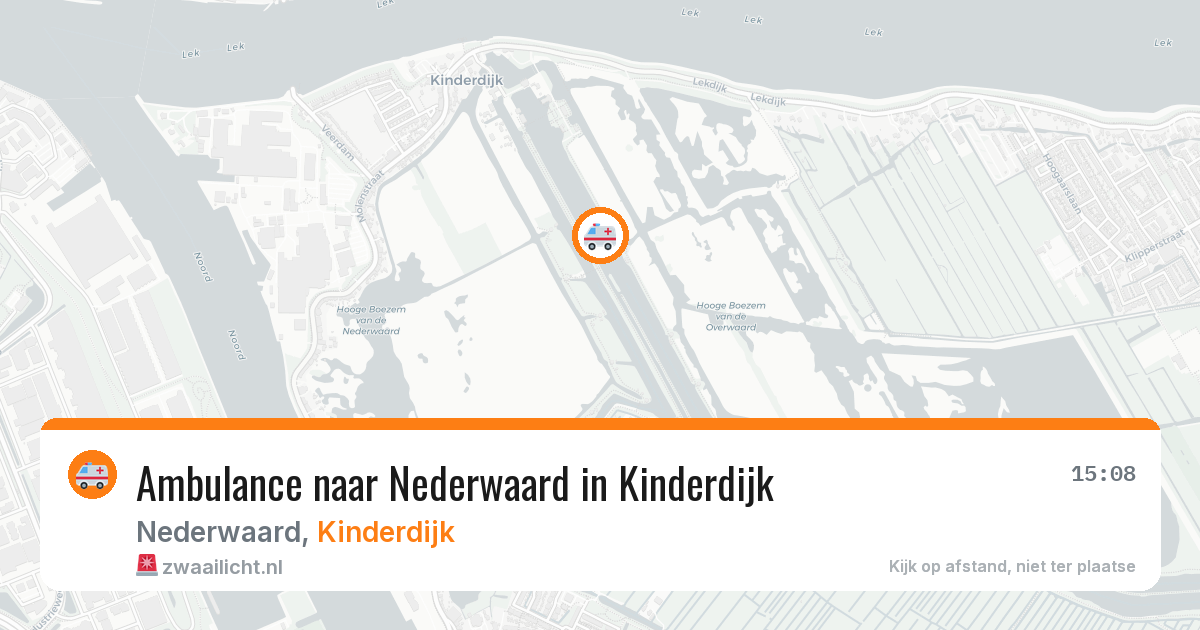 Ambulance naar Nederwaard in Kinderdijk — 19 mei 2026