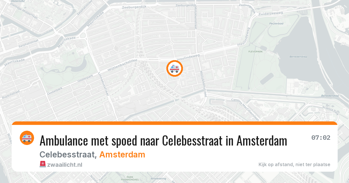 Ambulance met spoed naar Celebesstraat in Amsterdam — 20 apr 2026