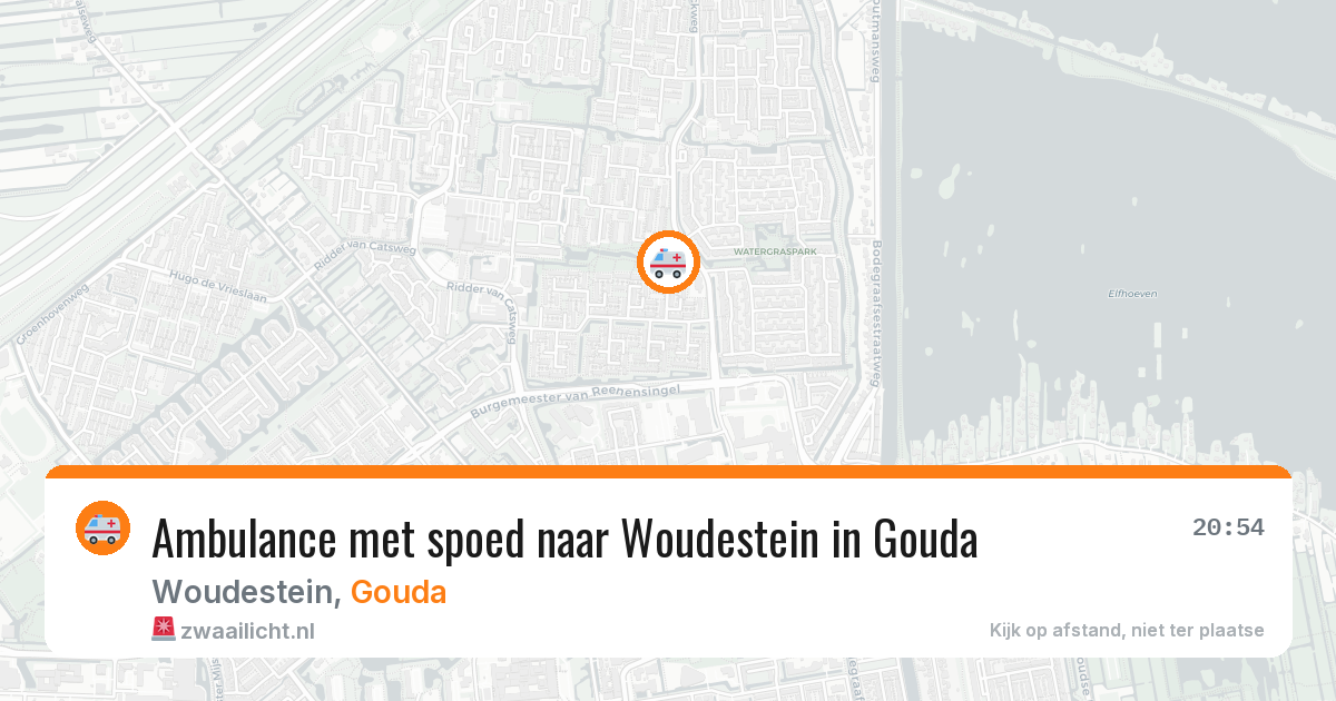 Ambulance met spoed naar Woudestein in Gouda — 8 apr 2026