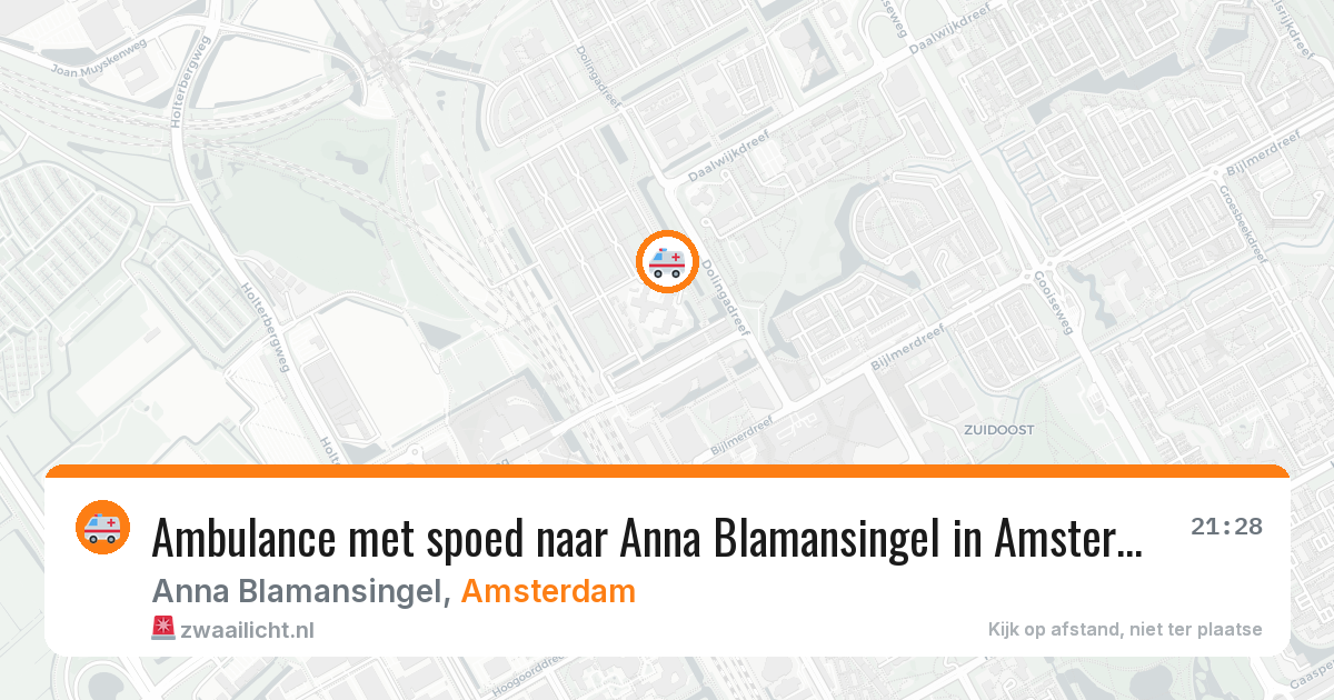 Ambulance met spoed naar Anna Blamansingel in Amsterdam — 2 jul 2026