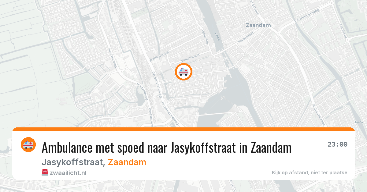 Ambulance met spoed naar Jasykoffstraat in Zaandam — 31 jul 2026