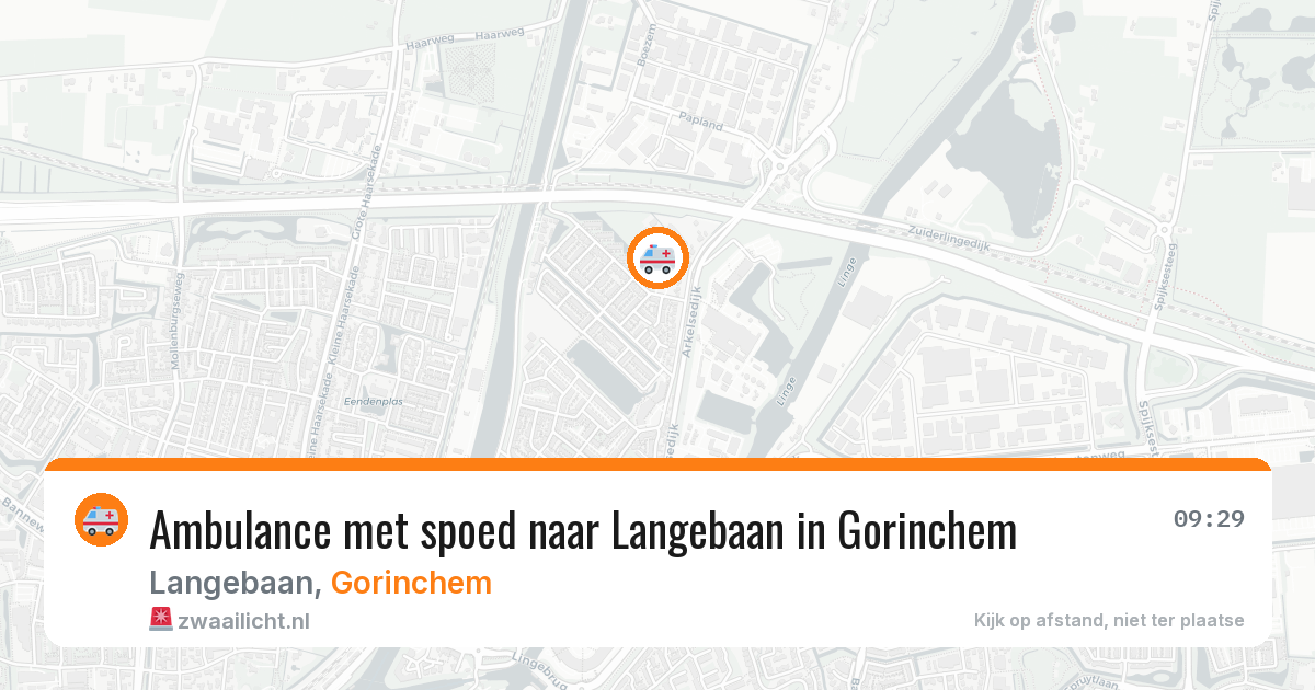 Ambulance met spoed naar Langebaan in Gorinchem — 15 mrt 2026