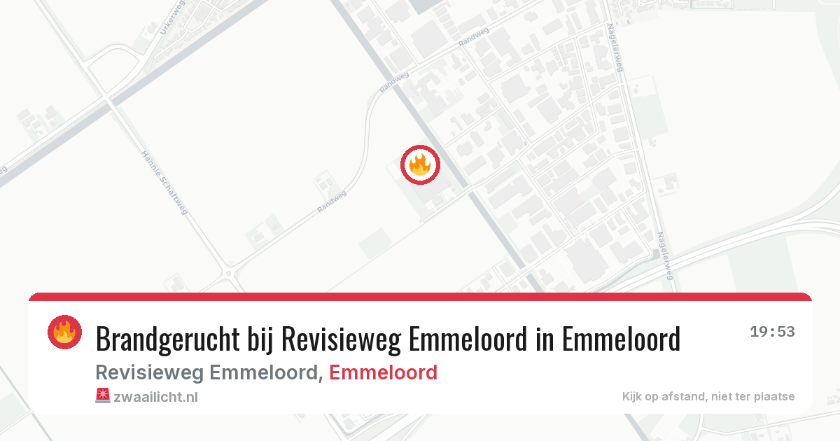 Brandgerucht bij Revisieweg Emmeloord in Emmeloord — 26 jun 2026