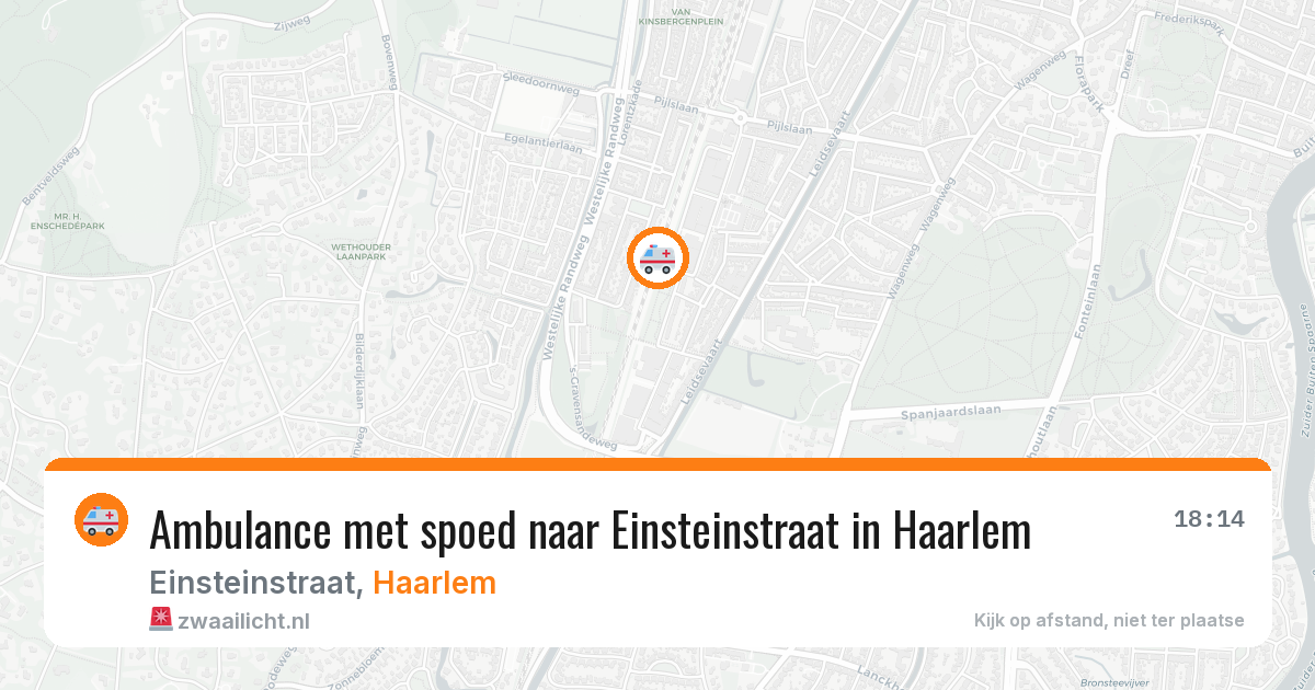 Ambulance met spoed naar Einsteinstraat in Haarlem — 5 mei 2026