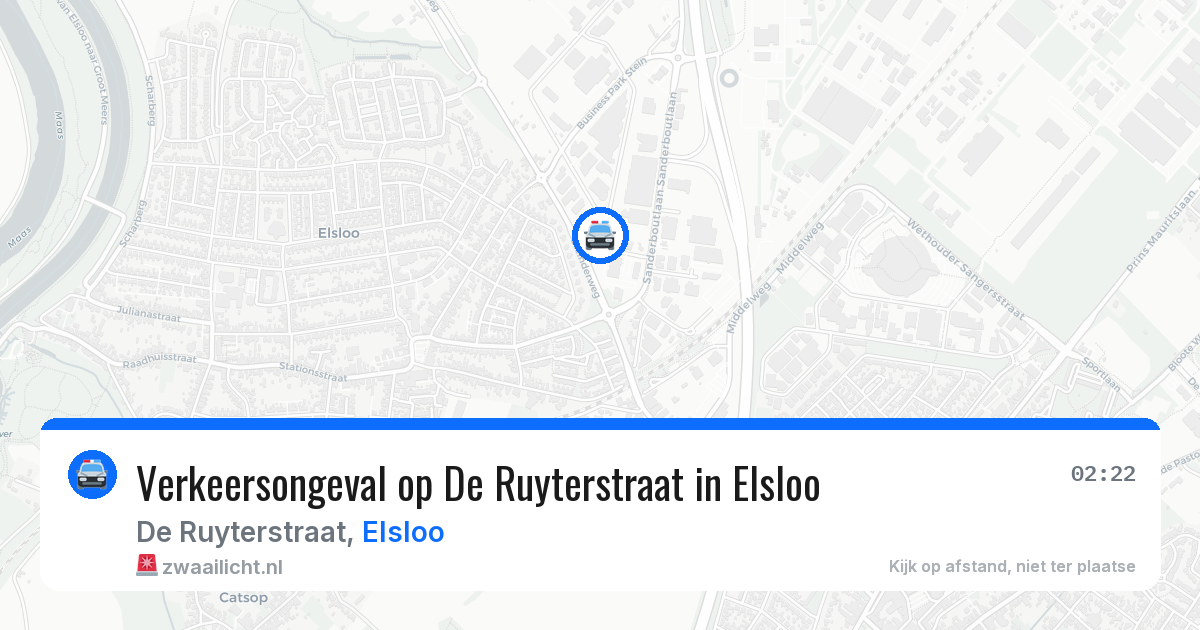 Verkeersongeval op De Ruyterstraat in Elsloo — 5 jul 2026