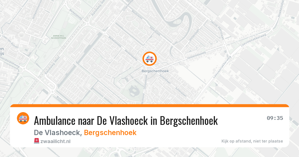 Ambulance naar De Vlashoeck in Bergschenhoek — 27 jun 2026