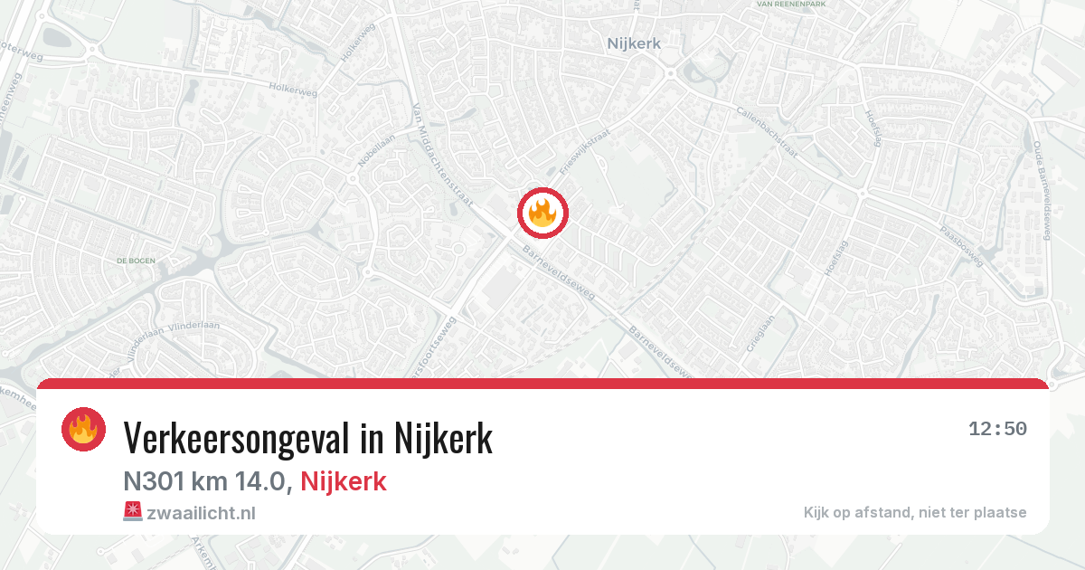 Verkeersongeval in Nijkerk — 20 jul 2026