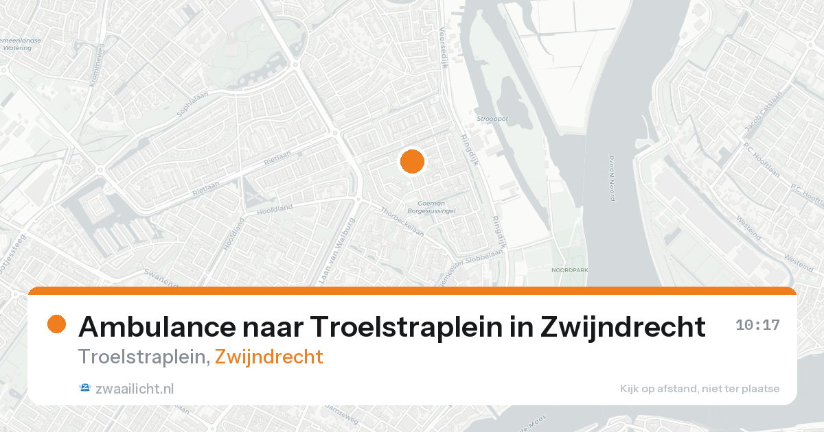 Ambulance naar Troelstraplein in Zwijndrecht — 24 aug 2026