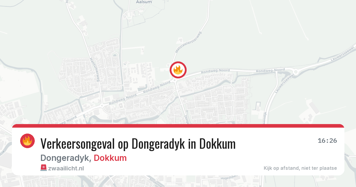 Verkeersongeval op Dongeradyk in Dokkum — 22 mei 2026