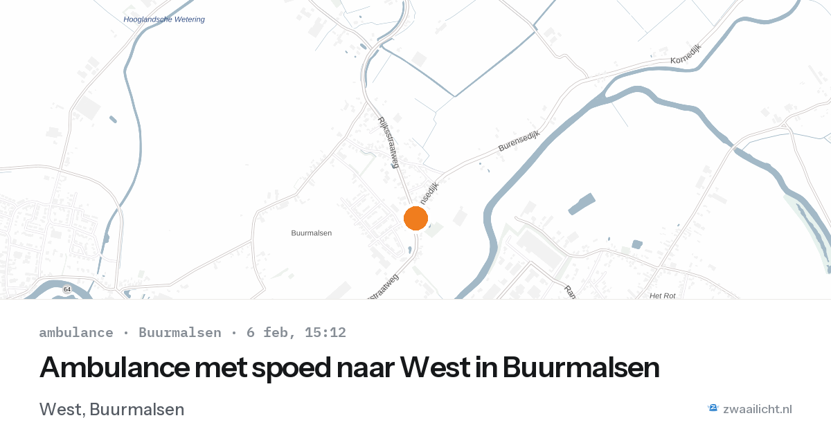 Ambulance met spoed naar West in Buurmalsen — 6 feb 2026