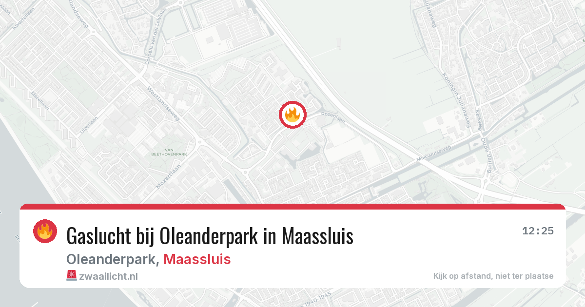 Gaslucht bij Oleanderpark in Maassluis — 1 apr 2026