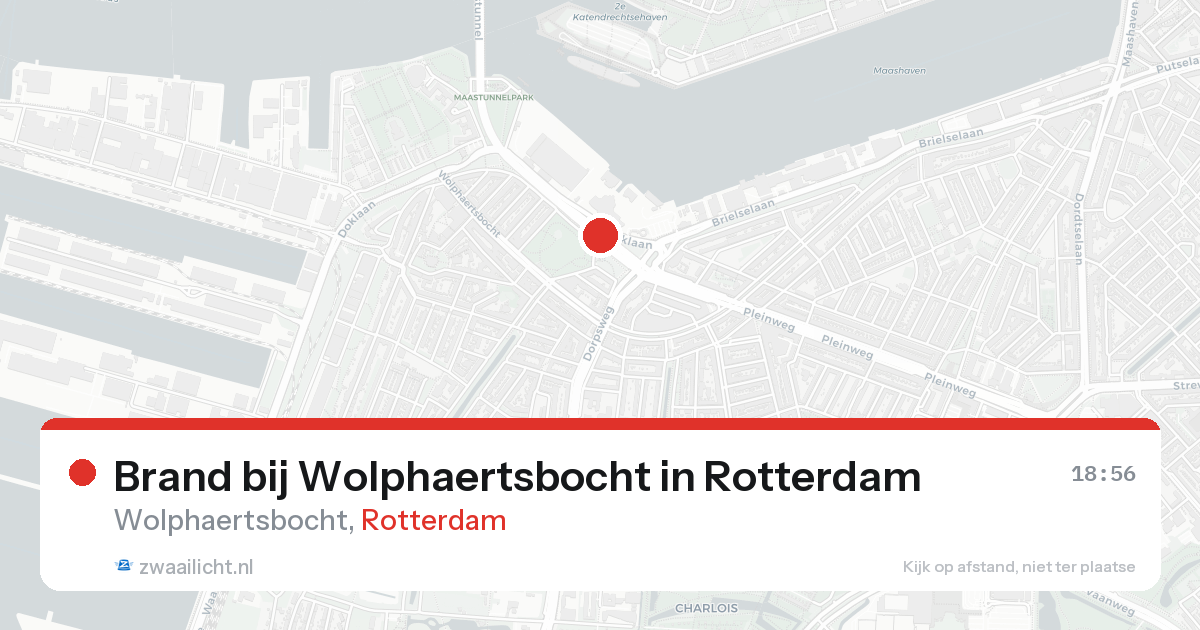 Brand bij Wolphaertsbocht in Rotterdam — 16 aug 2026