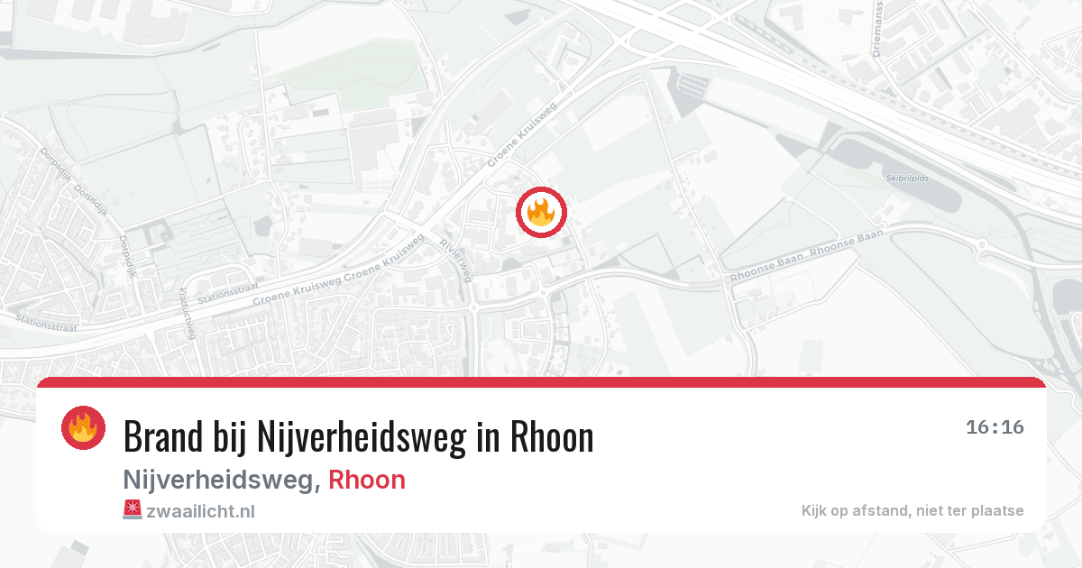 Brand bij Nijverheidsweg in Rhoon — 28 mei 2026