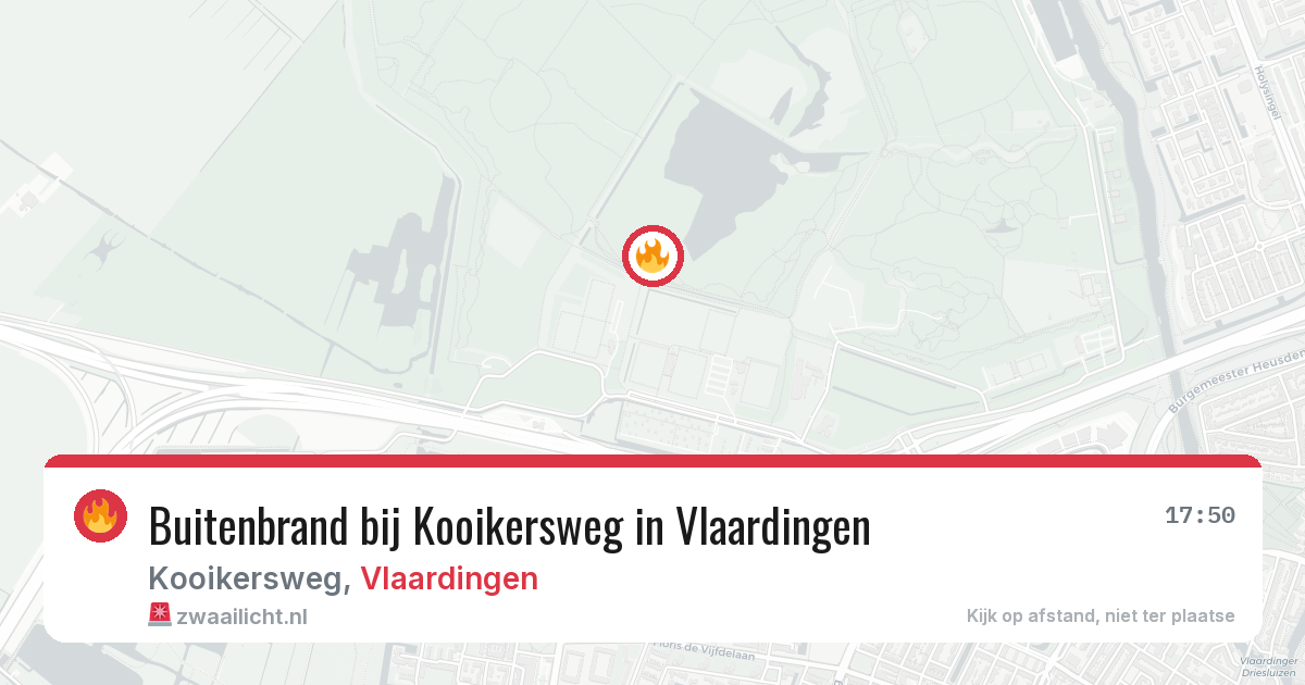 Buitenbrand bij Kooikersweg in Vlaardingen — 20 jul 2026