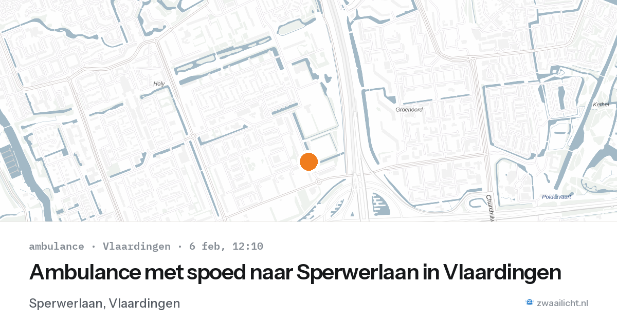 Ambulance met spoed naar Sperwerlaan in Vlaardingen — 6 feb 2026