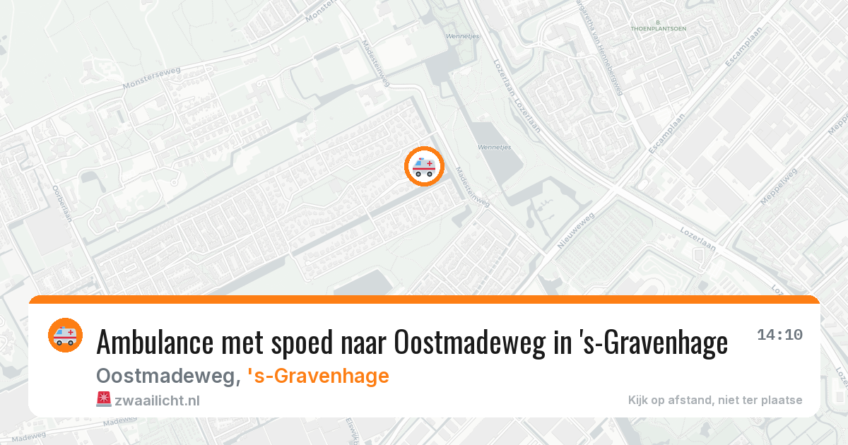 Ambulance met spoed naar Oostmadeweg in 's-Gravenhage — 25 apr 2026