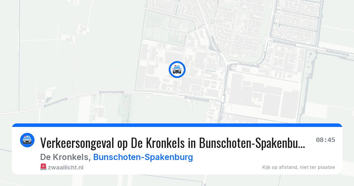 Verkeersongeval op De Kronkels in Bunschoten-Spakenburg — 22 jan 2026