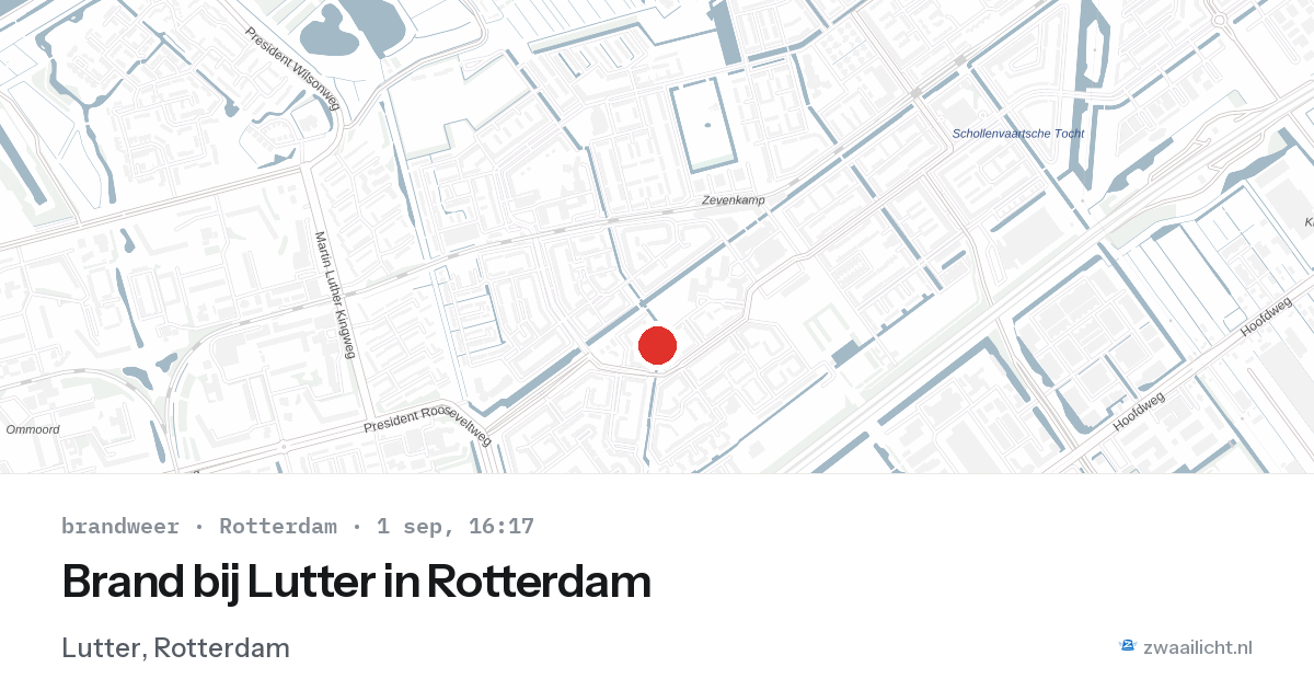 Brand bij Lutter in Rotterdam — 1 sep 2026