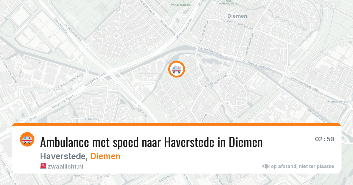 Ambulance met spoed naar Haverstede in Diemen — 1 apr 2026