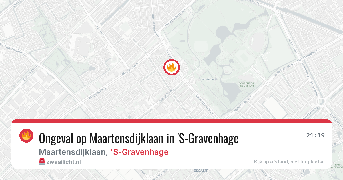 Ongeval op Maartensdijklaan in 'S-Gravenhage — 28 jun 2026