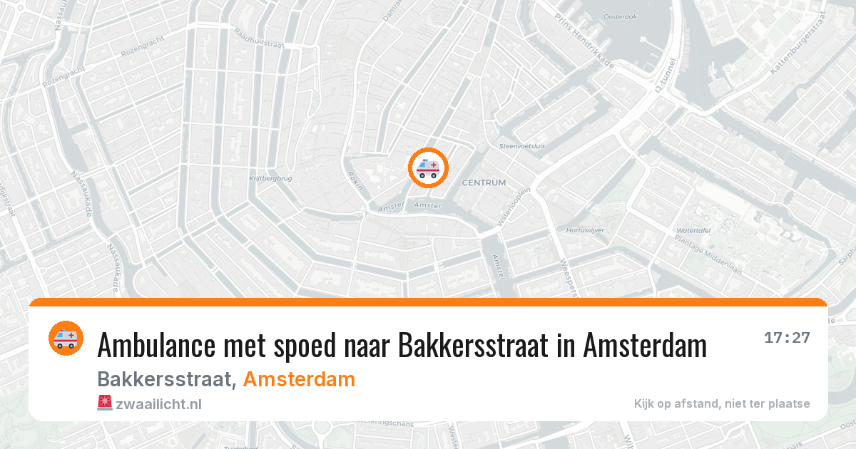 Ambulance met spoed naar Bakkersstraat in Amsterdam — 5 apr 2026