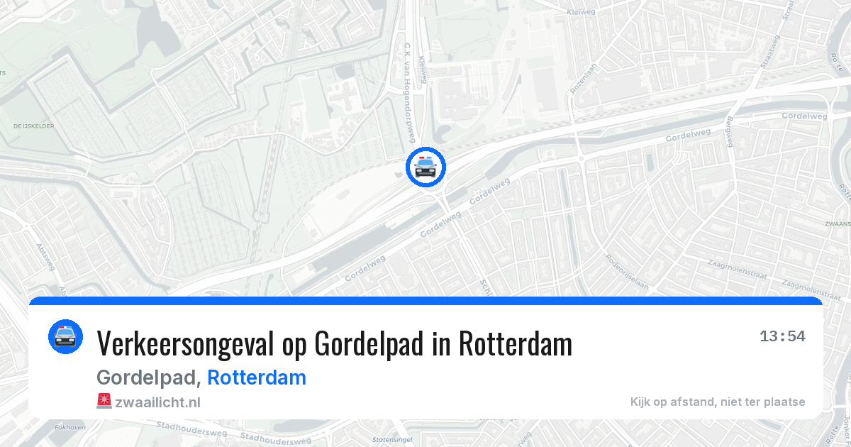 Verkeersongeval op Gordelpad in Rotterdam — 3 jul 2026
