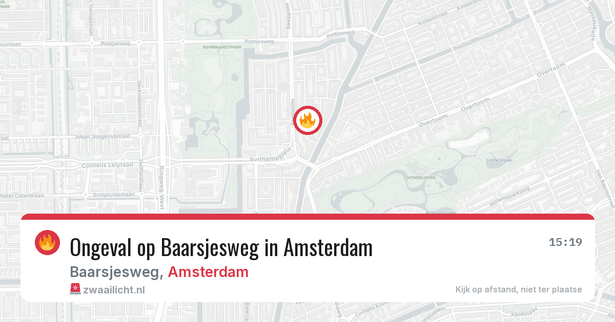 Ongeval op Baarsjesweg in Amsterdam — 22 jun 2026