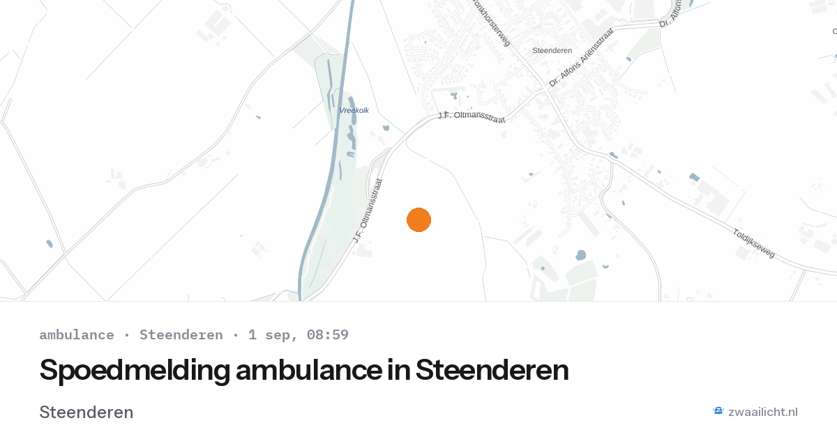 Spoedmelding ambulance in Steenderen — 1 sep 2026